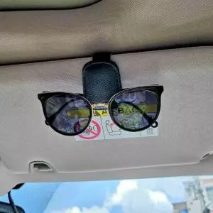 블랙 차량 안경 클립 자동차 걸이 카드 홀더 카드꽂이