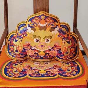 해이프 전통 보료 쿠션 궁중 금색 인테리어 등받이 팔걸