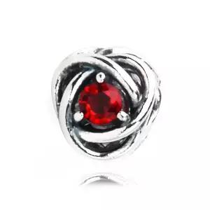 [판도라]790065C01 트루 레드 이터니티 서클 참 (7월 탄생석)