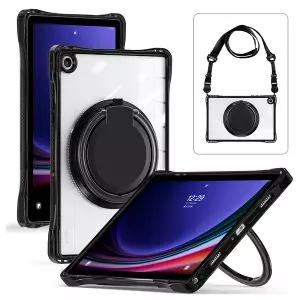 아이패드 프로8세대 13.0인치 2025년 회전 원형링 아머 투명 태블릿 케이스