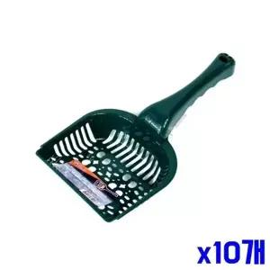 고품질 손잡이 고양이 모래삽 주걱 x10개 반려동물용품 고양이모...
