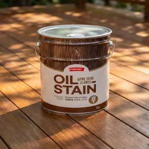 삼화 오일스테인 16L 오일스텐 투명 색상 방부목 목재 나무 니스칠 데크 우드