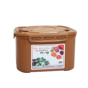 이젠 황토 진공항아리 누름독 김치통 매실통 사각5.2L