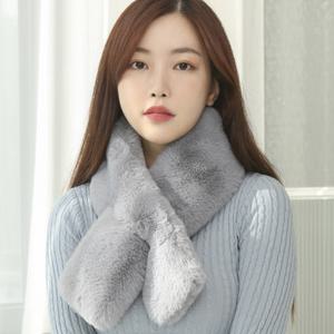 서진퍼 밍크목도리 폭스 토끼털 렉스 에코퍼 머플러 (페이크퍼 쁘띠 목도리)