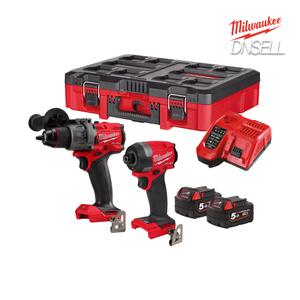 밀워키 M18 FPP2A3-502P 충전 해머드릴 임팩트 드라이버 GEN4 콤보 세트 +드릴비트(랜덤)