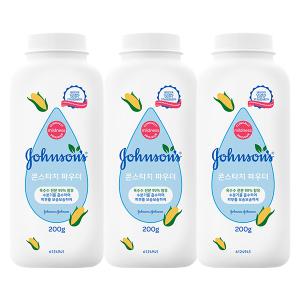 존슨즈 콘스타치 파우더, 200g 3개 + 증정(존슨즈 베드타임 로션 100ml, 1개)