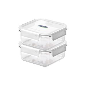 글라스락 퓨어화이트 정사각, 1130ml, 2개