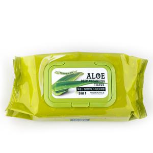 프로랑스 알로에 딥클렌징 티슈 100매입 휴대용 여행용 클렌징 메이크업 잔여물 제거