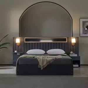 호텔침대 모나코 평상형 퀸침대 킹침대 Q/K + 협탁패널1