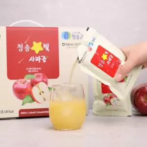 [오늘신선] 청송네자매 경북 청송 사과 저온착즙 사과즙 120ml 50팩 1박스