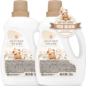 [원쁠원] 쉼표365 대용량 액체 중성 울세제 3L x 2개 홈드라이 세탁