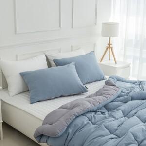 투톤 소프트 마이크로 차렵이불 간절기 봄이불 알러지케어 먼지안나는 침구세트 SS Q