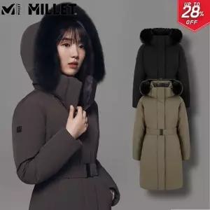 [밀레] 롱패딩 여성 구스다운 코트형 긴기장 기모 패딩자켓_CA