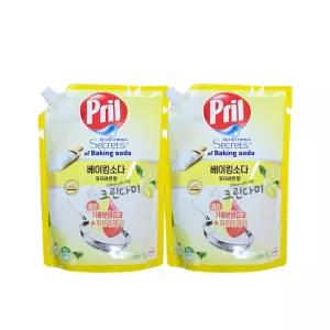 프릴 시크릿 오브 베이킹소다 주방세제 퓨어레몬 리필 1L x2개
