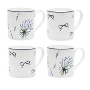 메온셀 [대구] [한국도자기]본차이나 라벤더부케 머그(4P세트)