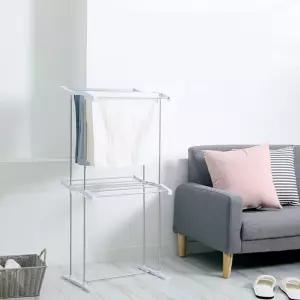 실내 미니 소형 빨래 건조대 2단 접이식 거치대 원룸 혼족 틈새 공간활용