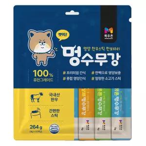 목우촌 펫9단 멍수무강 강아지 짜먹는 양갱 소고기 스틱 영양 간식 33p