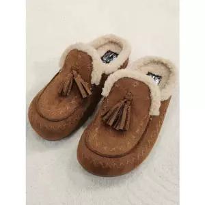 [갤러리아] [센터시티] 고세 여성 양털 테슬 플랫폼 클로그 슬리퍼 OZO5F085 카멜