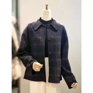 [NS홈쇼핑]ab.f.z 핸드메이드 하프 체크 울자켓 코트 ACZ4ZJ06J[35593573]