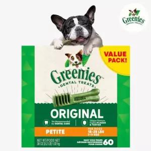 그리니즈 쁘띠뜨 밸류팩 1.02kg 60개입 / 강아지 치석 제거 껌 간식