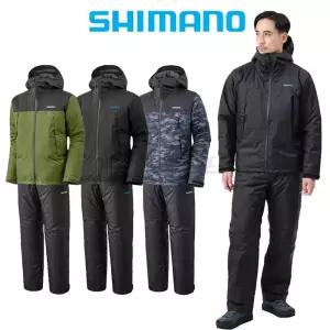 시마노 25 베이직 인설레이션 레인 슈트 RB-057X 겨울 방한 동계 낚시복 세트 우의