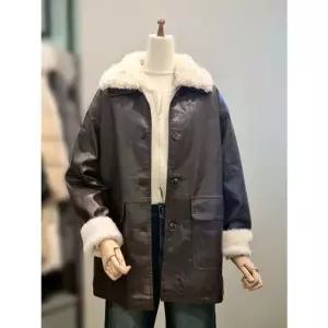 [NS홈쇼핑]ab.f.z 뽀글이 퍼안감 페이크레더 퍼카라 코트 ACA1ZL01A[35614339]