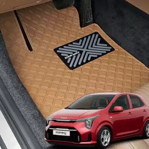 차바라기 더뉴 모닝 어반 스퀘어 가죽 바닥매트 카매트 자동차 발판 페이스리프트 용품