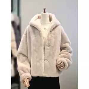 [갤러리아] ab.f.z 후드넥 루즈핏 페이크 퍼 밍크자켓 ACA1HF05A