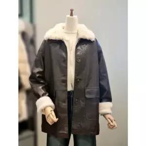 [갤러리아] ab.f.z 뽀글이 퍼안감 페이크레더 퍼카라 코트 ACA1ZL01A