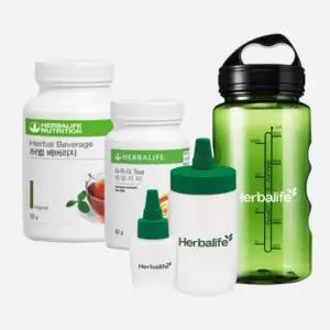 허벌라이프 허브티 엔알지티 물병 1리터 파우더용기 300ml 티용기 50ml