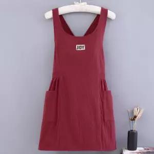 오르모 원피스 앞치마 와인 유치원 어린이집 선생님 가정용