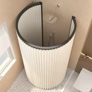 욕실 원형 샤워커튼 욕조 봉세트 사우나 스팀 화장실