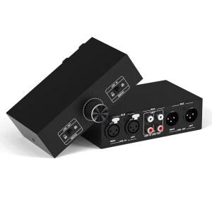 [미국배송] Y.D.F RCA 및 XLR 셀렉터 스위치 박스 2(1)-IN-1(2)-아웃 RCA/XLR 스피커 스위처 셀렉터 볼륨 컨트롤러가 있는 하이파이 밸런스 스테레오 오디오 스위처/컨버터 프리미엄 스플리터 박스