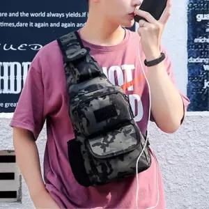 해외여행용 USB충전선 앞으로매는 가방 벨트백 택티컬쌕 군인밀리터리 군용