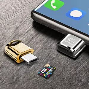 마이크로 sd 카드 리더기 고속 미니 노트북 c 타입 sd 카드 리더기 휴대용 젠더 멀티 허브