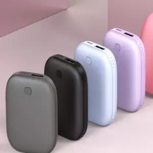 파우치포함 충전식 휴대용 전기 손난로 핫팩 보조배터리 대용량 USB 양면 발열 등산 스키 온열 단체선물