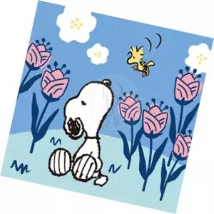 르꽁드주와 그리기 페인팅 피너츠 스누피 꽃향기 25X25 색칠도안 미술배우기