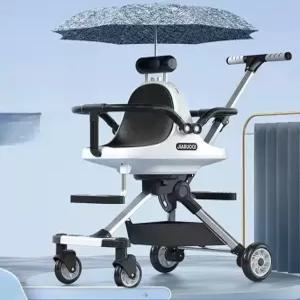 쌍둥이 유모카 양방향 2인용 기내반입 절충형 유모차 클래식 자전거 대형 웨건 푸시카 블랙