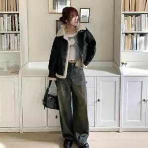 [하프클럽/다잇템]여성 세무 양털 페이크 탱크 빅사이즈 무스탕