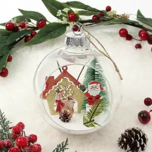 Jdt 스노우 투명 장식볼 15cm 산타루돌프트리악세사리 액세서리 소품 트리볼 크리스마스