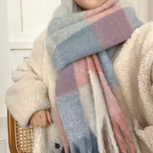 바닐라크림 머플러 체크 목도리 겨울 커플 남성 템 여커플템 체크머플러 겨