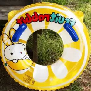 KC인증 아동 튜브 물놀이 용품 어린이 원형노랑 아동튜브 안전 물놀이튜브