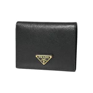 26SS 사피아노 삼각로고 코인 반지갑 블랙 1MV204 QHH F0002