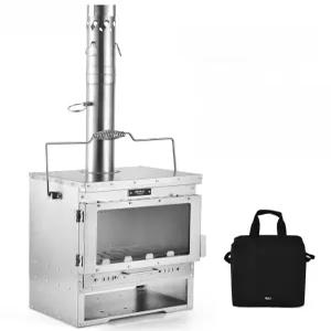 티타늄 화목난로 휴대용 우드 캠핑 장작 불멍 스토브 화로대 접이식 백패킹 펠렛 우드스토브