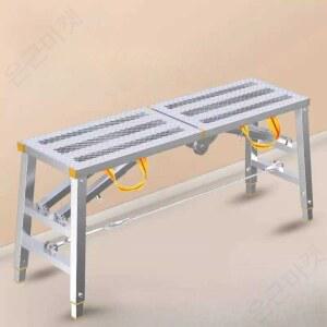 우마사다리 도배사다리 천장 작업 전기 공사 삐에로 블랙/실버 작업발판 조절가능 키높이