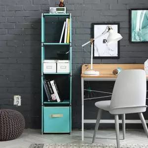 누구나 쉽게 조립하는 35 x 30 142 size 4단 선반 신혼가구 거실수납