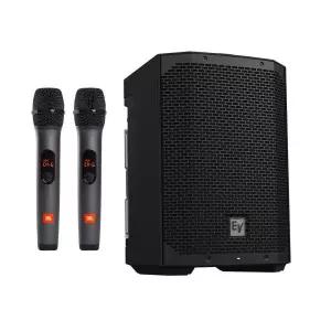EV EVERSE8 8인치 충전식 앰프내장형스피커 + JBL AS3 무선마이크
