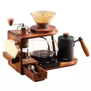 드립커피 수동 원목세트 핸드그라인더 홈카페 가정용 드리퍼추출기 핸드드립 수납함