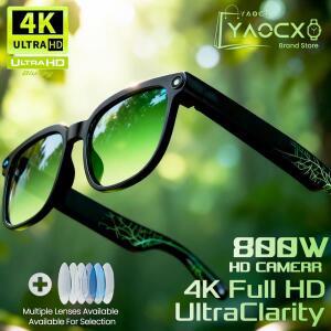 2026년형 AI 스마트 안경, 남성용 800만 화소 카메라, 색상 변환, 번역 기능, 방수, 통화, 사진 및 비디오