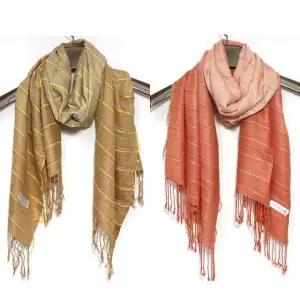 봄 가을 겨울 부드러운 스카프 화사한색상 그라데이션 줄무늬 포인트 머플러 여행 수술 여성 목도리 가을